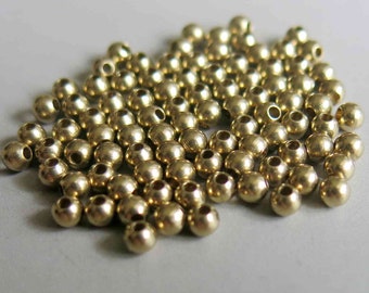500pcs Raw Brass Round Solid Beads Spacer Beads 2mm - F1634