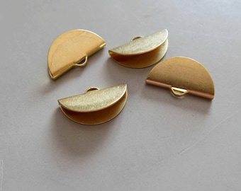 50pcs Raw Brass Clip Clasp,Connector Findings 15mm- F852