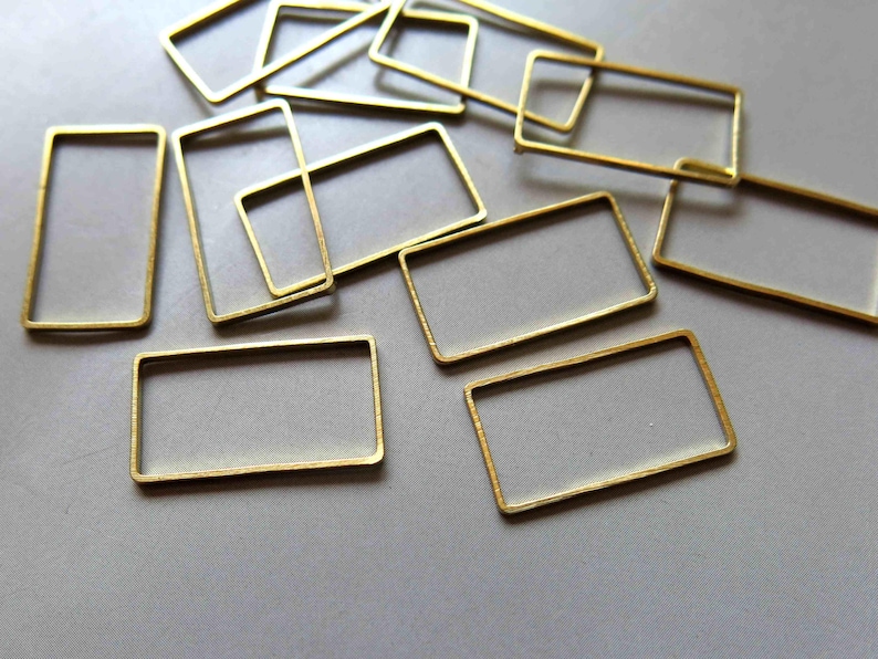 200pcs Raw Brass Rectangle Rings , Findings 18mmx10mm - F319 - Etsy