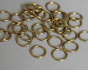 30grams about 140pcs Raw Brass Round Jump Ring , Findings 8mm x 0.8mm - F105