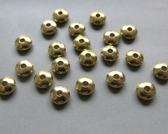 200pcs Raw Brass Rondelle Beads,Solid Brass Spacer, Spacer Beads 5.5mm x 2.5mm - F555