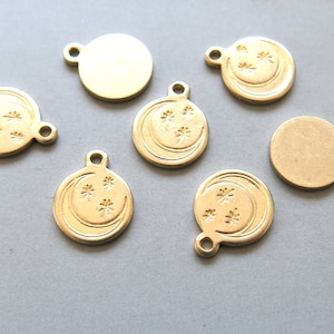 50 stuks ruwe koperen ronde bedels, hanger bevindingen 10 mm- F1565