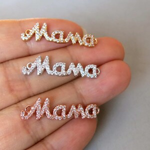 CZ Micro Pave Carta Mama Colgantes, Conectores Cubic Zirconia - CZ168