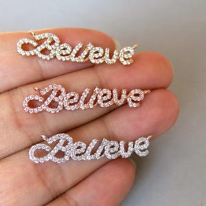 CZ Micro Pave Letter Colgantes, Conectores Cubic Zirconia - CZ167