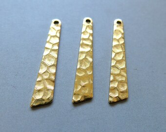 50 Stück Messing Rechteck Anhänger 27.5 mm x 5 mm - F1303