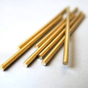 30pcs Raw Brass Bars, solid brass bars 50mmx2mm - F1556