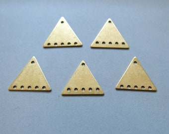 50pcs Raw Brass Triangle Charms ,Pendants Findings 15mm x 15mm- F1305
