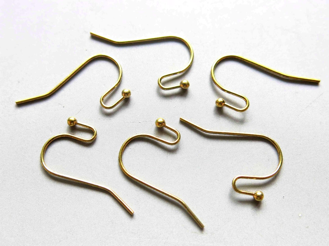 200pcs Raw Brass Ear Wire Earring Findings 21mm F137 Etsy
