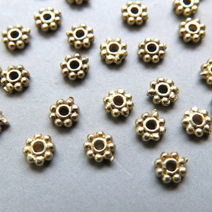 100pcs Raw Brass Flower Spacer Beads: Solid Brass Rings 3mm-F1886