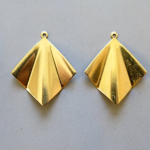 30pcs Raw Brass Rhombus Charms ,Pendants 32mm x 27mm- F1000