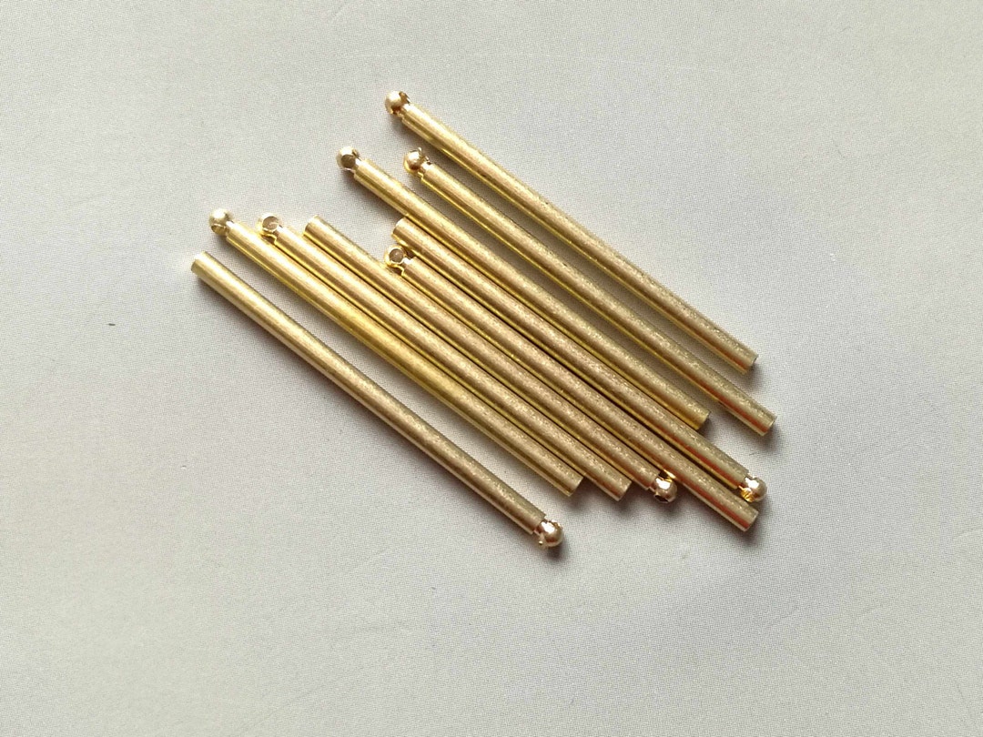 50pcs Raw Brass Bars Pendant Solid Brass Bar 36mmx2mm F280 Etsy