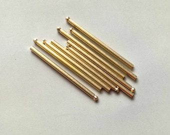 50 Stück Messing Stangen Anhänger, Massiv Messing Stange 30mmx2mm - F285