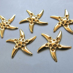 30pcs Raw Brass Starfish Charms,Pendants 23mm - F1734