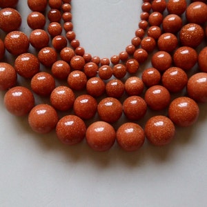 Full Strand 15inches Golden sandstone Round Beads - A520