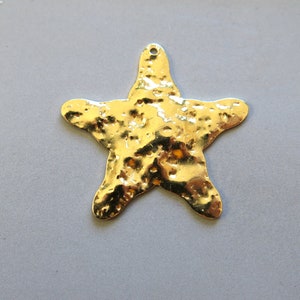 20pcs Raw Brass Starfish Charms ,Pendants 36mm- F1013