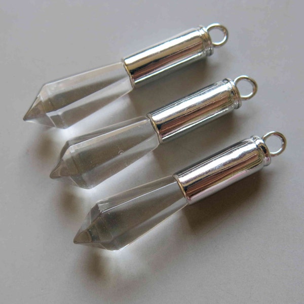 Polished Quartz Point With Silver Cap Pendant - B991