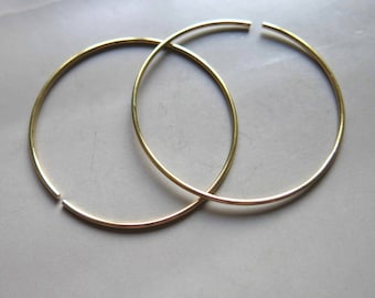 30pcs Raw Brass Round Rings ,Circle Connector, Findings 40mm  - F719