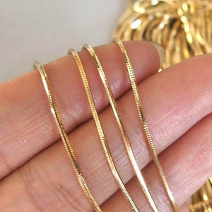 10 meters - 33 feet Raw Brass Chain,Necklace chain 0.8mm - F748