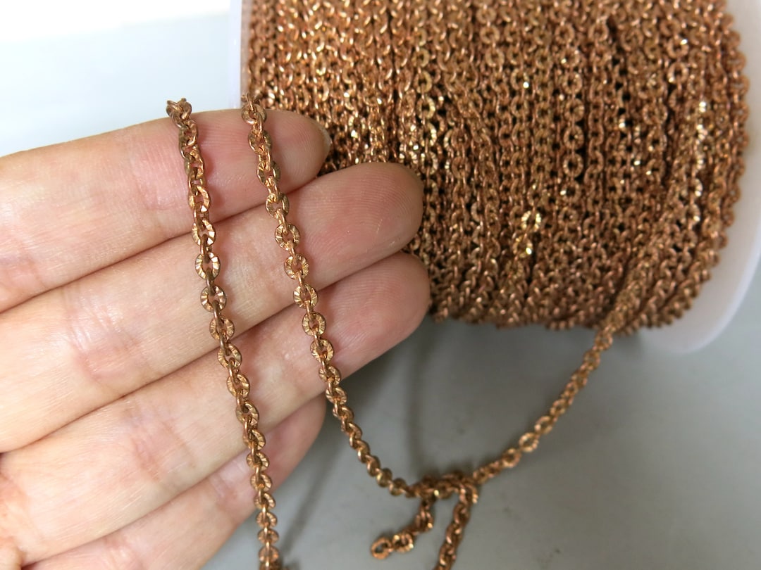 5 Meters - 16.5 Feet Copper Cable Link Chain,necklace Chain 3.5mm ...
