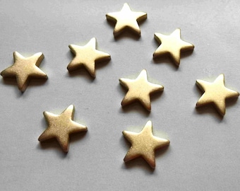 200pcs Raw Brass Star Beads,Stamping Tag, 4mm - F1505