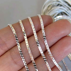 10 meters - 33 feet Gold White Brass Snake Chain,Necklace chain 1.5mm - F749