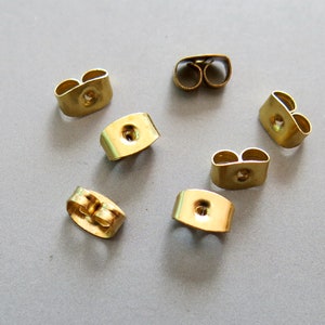 200pcs Raw Brass Earring back stopper Earring Findings  - F1114