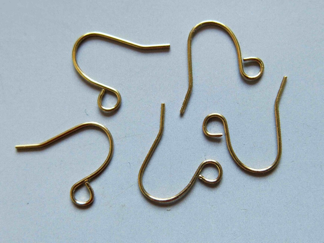 200pcs Raw Brass Ear Wire Earring Findings 17mm F919 Etsy