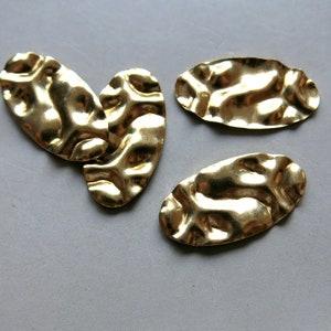 20pcs Raw Brass Oval Blank, Earrings Findings 30mmx15mm - F973