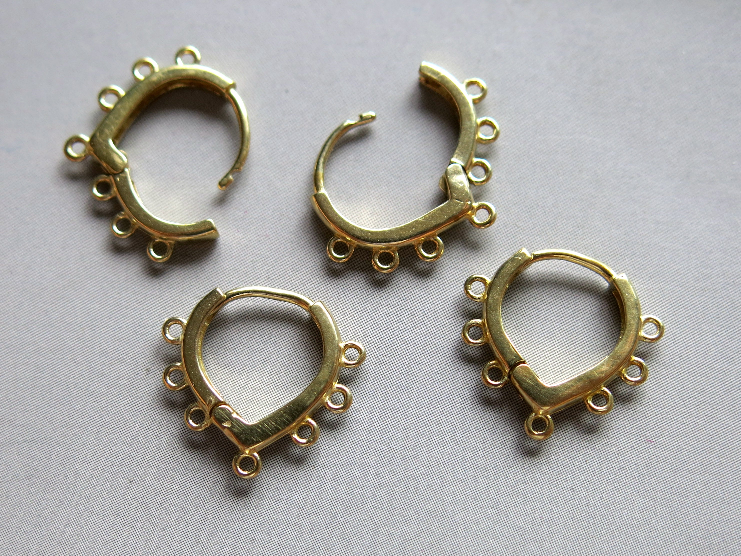 10pcs Raw Brass Earring Clasp Earring Hooks Findings 17mm Etsy