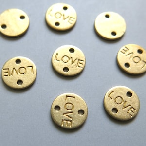 100pcs Raw Brass Round Charms ,Pendants Findings 8.5mm - F1845