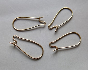 Filo Orecchino In Ottone - Ganci Auricolari In Ottone Grezzo - Risultati Orecchini - Forniture Di Gioielli - 31x7.95x0.66mm - PP1496 - Italia - Foto 5