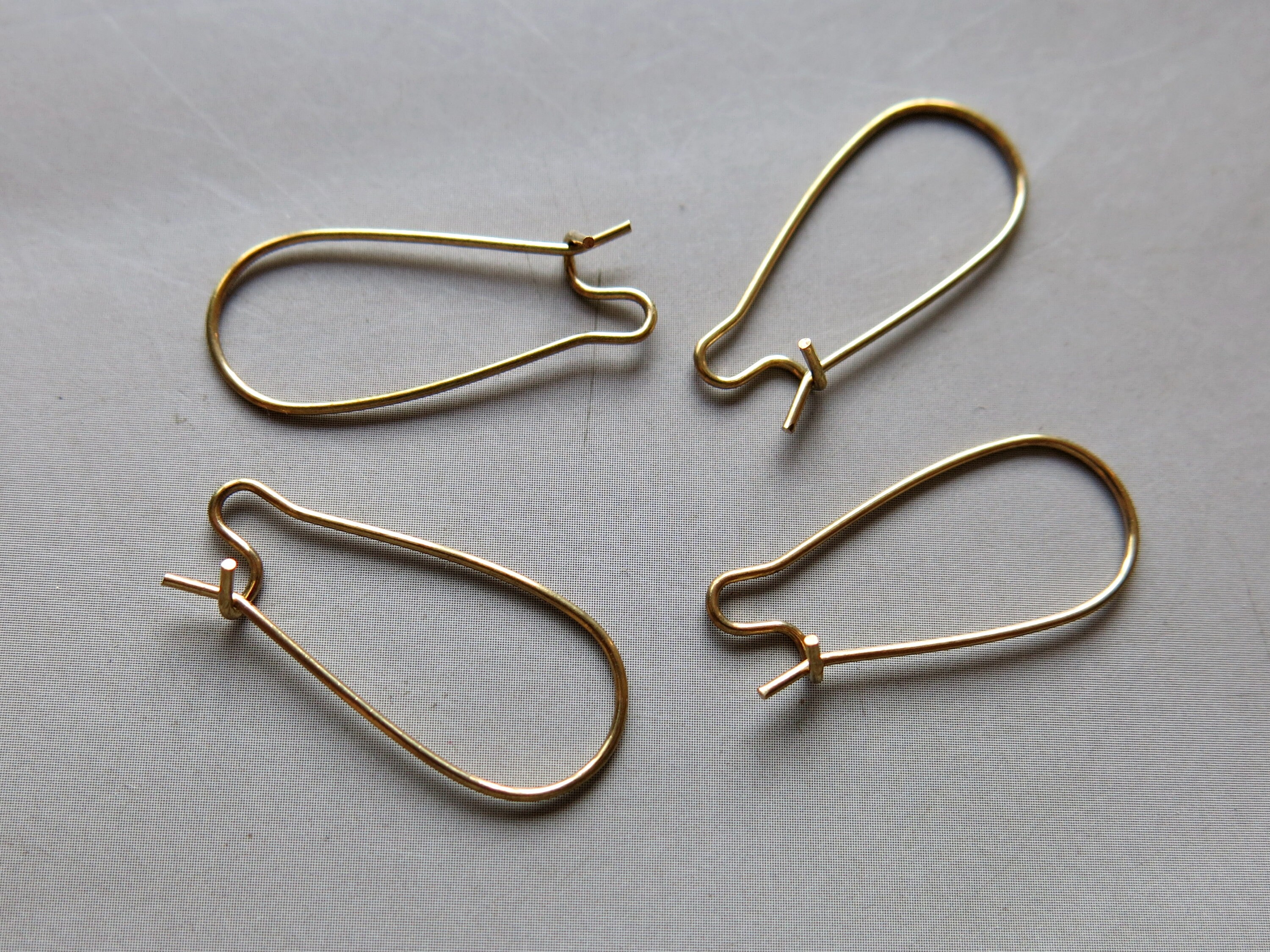 200pcs Raw Brass Ear Wire Earring Findings 25mm F38 Etsy
