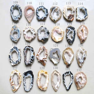Natural Mini Druzy Agate Geode Slices C5505