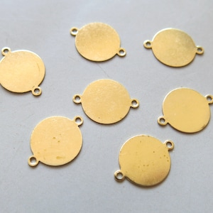 100 stuks onbewerkte koperen ronde bedels, stempellabels 12 mm - F968