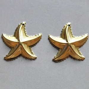 30pcs Raw Brass Starfish Charms,Pendants 21mm - F1403
