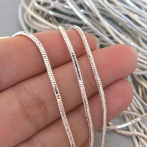 10 meters - 33 feet Gold White Brass Snake Chain,Necklace chain 1.5mm - F769