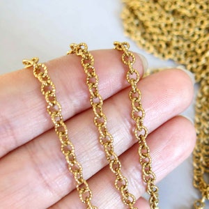 10 meters - 33feet Raw Brass Chain,Necklace chain 3mm - F738