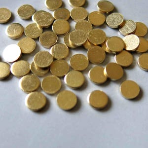 200pcs Raw Brass Round Stamping Blank,Stamping Tag,Coins Charms 5mm - F535