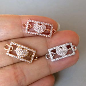 CZ Micro Pave Pendants, Cubic Zirconia Connectors - CZ173