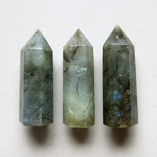 Handmade Polished Labradorite Point  - B572