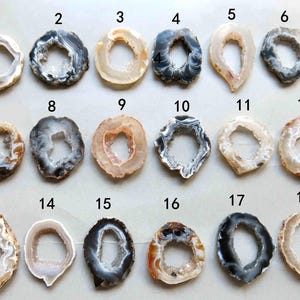 Natürliche Druzy Achat Geode Scheiben C5504
