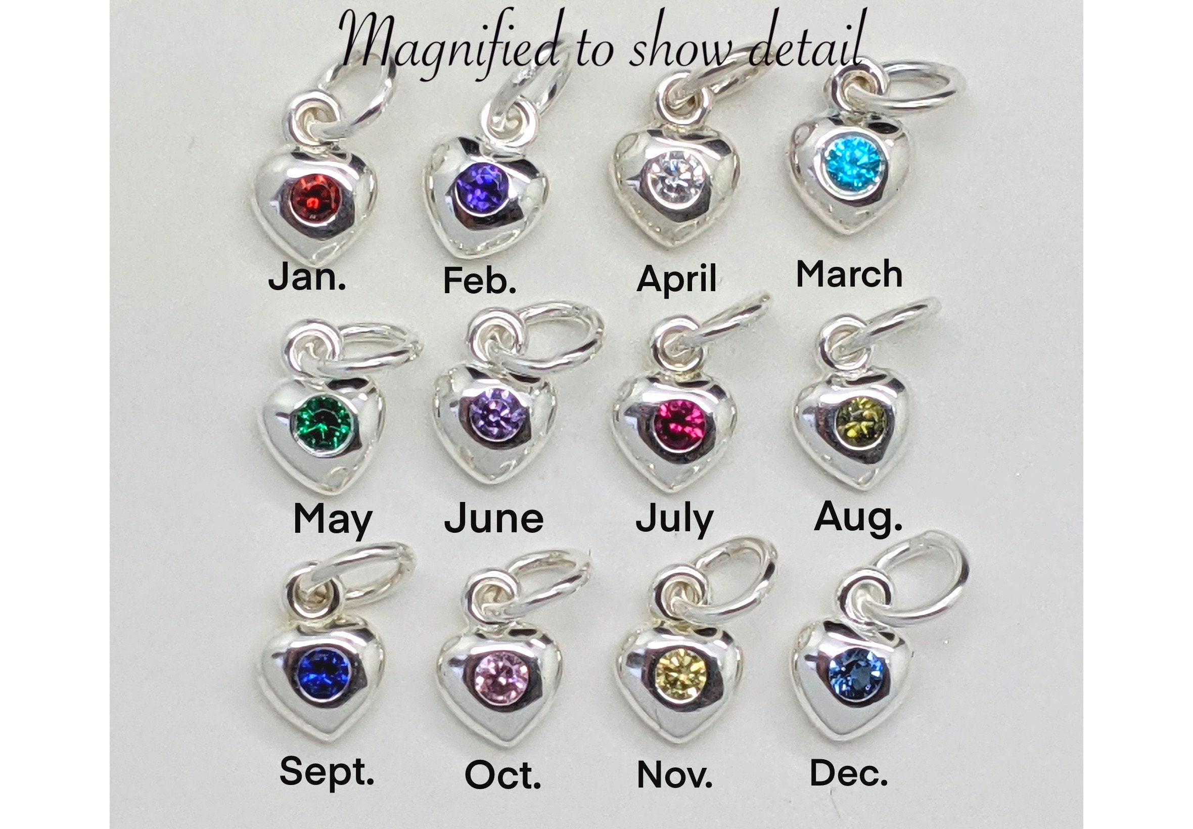 Birthstone Floating Charms Clear (10 Pack) - China