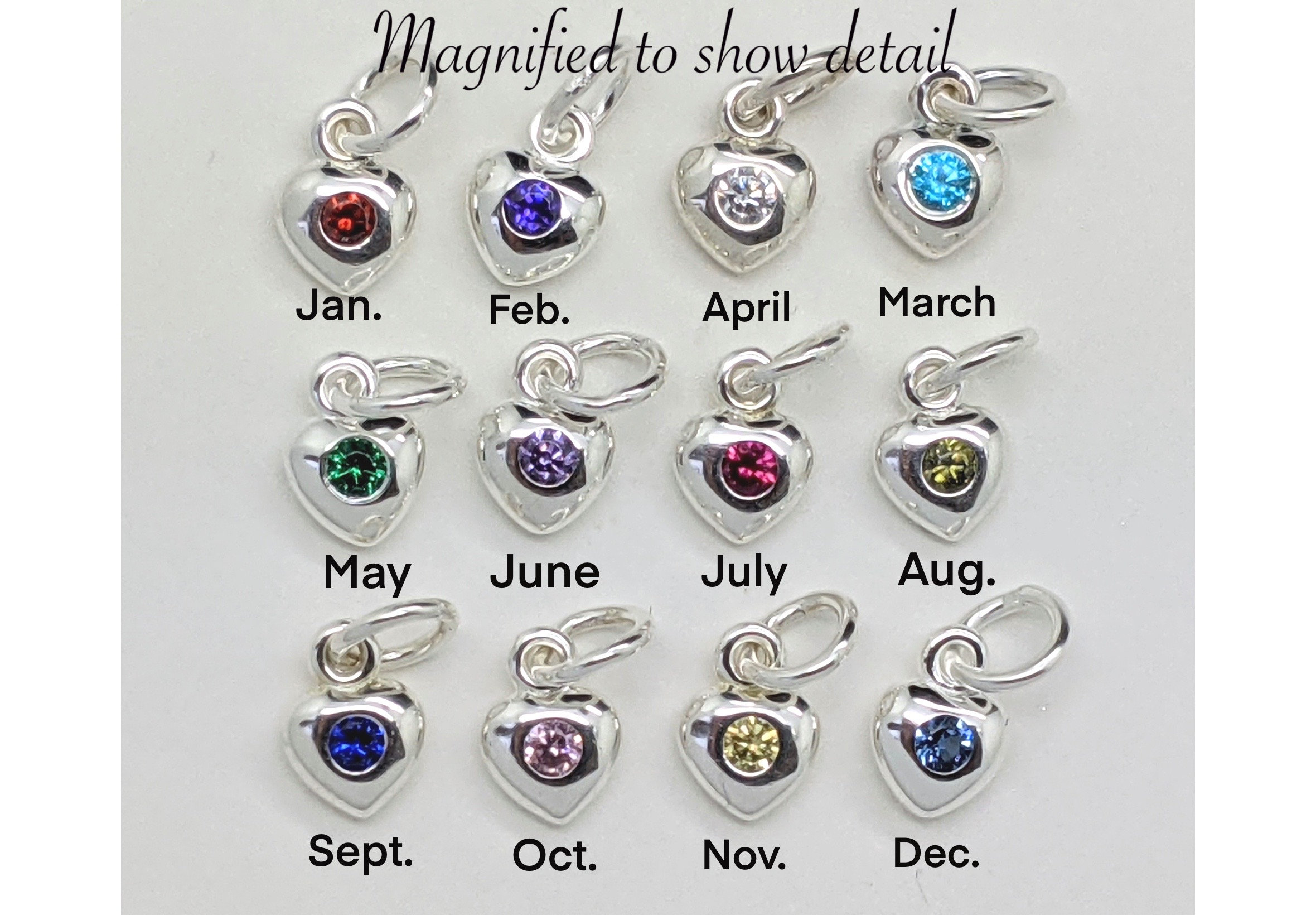 Birthstone Floating Charms Clear (10 Pack) - China