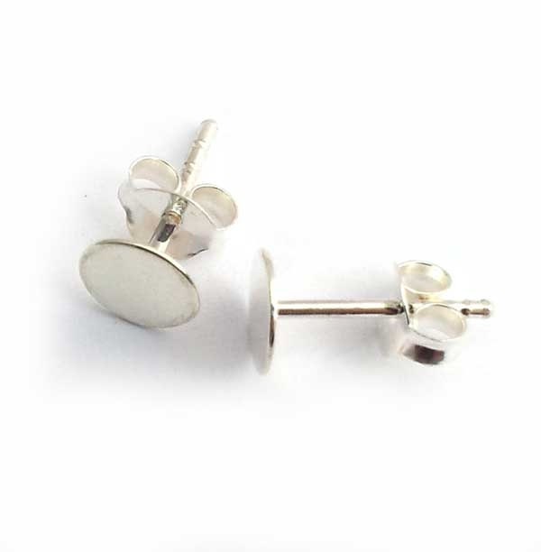 Sterling Silver 6mm Pad Studs With Scrolls Silver Earring - Etsy UK