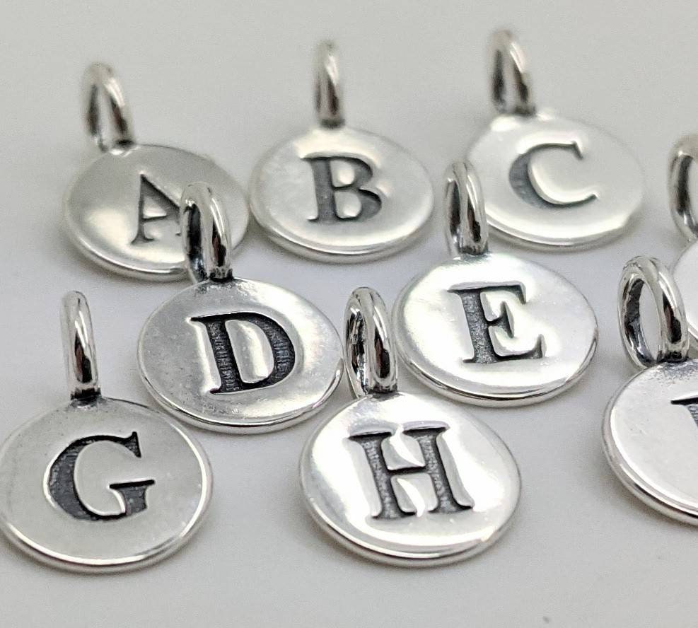 Choose Your Letters and Quantity Sterling Silver Letter Charms 8