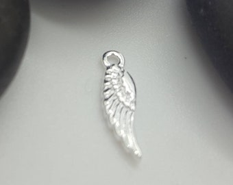 New 925 silver sterling lucky love guidance angel Feather wing Dropper charm New 925 silver sterling lucky love guidance angel Feather wing Dropper charm