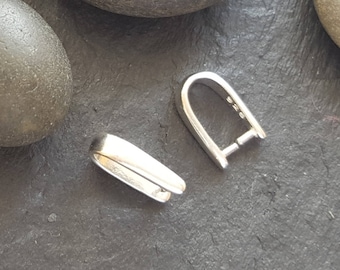 sterling silver pinch bail large silver bail plain sterling silver 925 . plain large silver bail with 2 prongs