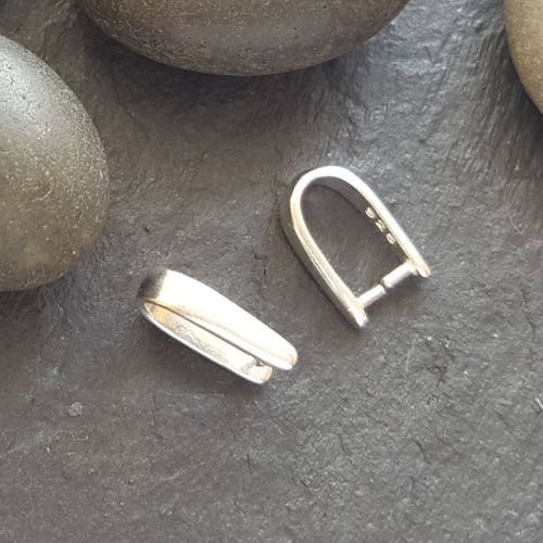 Sterling silver pinch clip bail pendant clasps - België