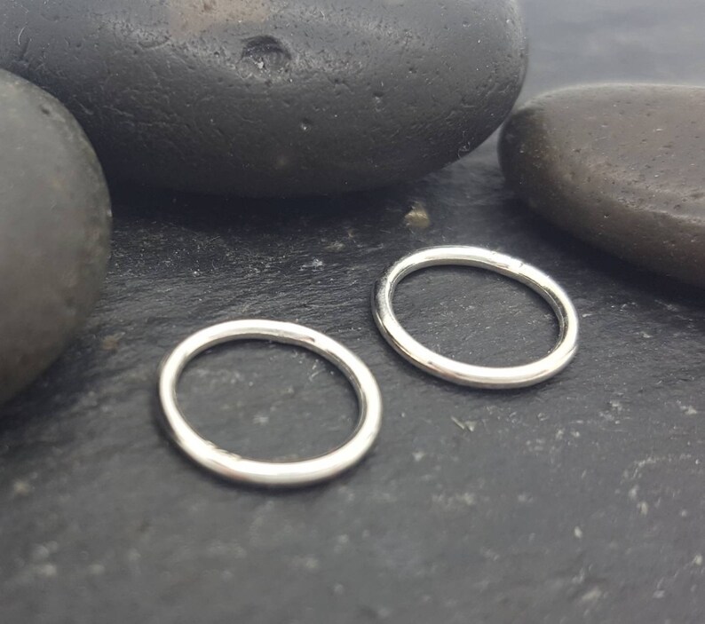 10mm Closed Ring Sterling Silver pk 2 Sterling Silver Etsy UK