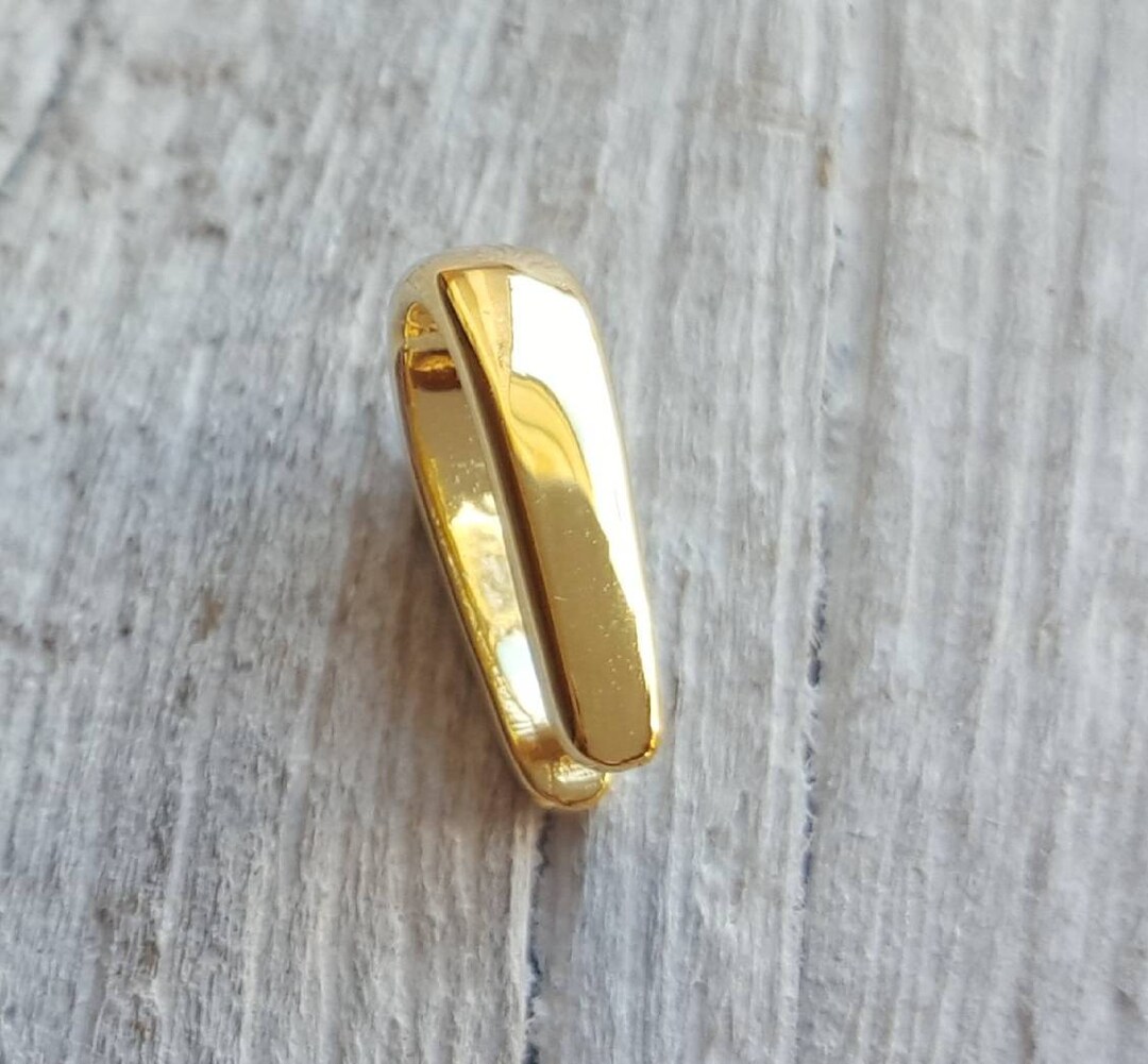 Gold Vermeil Pinch Bail Gold on Sterling Silver Bail Gold Pinch Bail